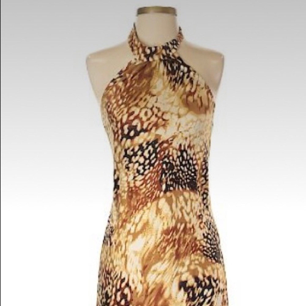 Boston Proper Silk Halter Dress